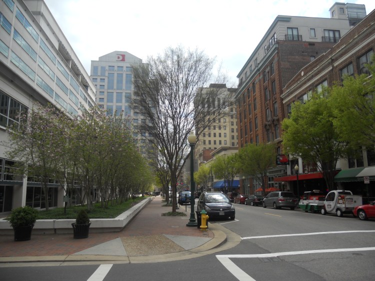 The western fringe of downtown Norfolk. Photo taken by HARTride 2012 in April, 2013.