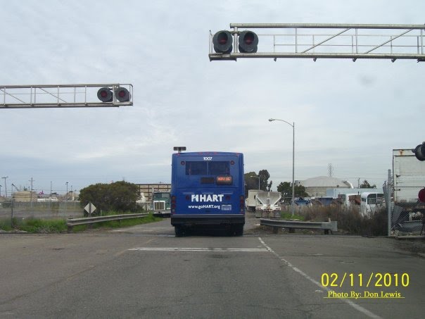 ...and finally, over the RXR crossing. Photo Credit: Don Lewis.