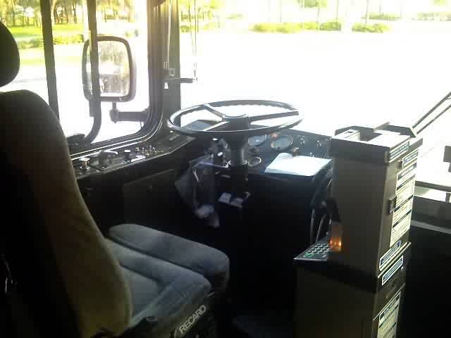 The operator's area of the bus. Photo credit: Shawn B.