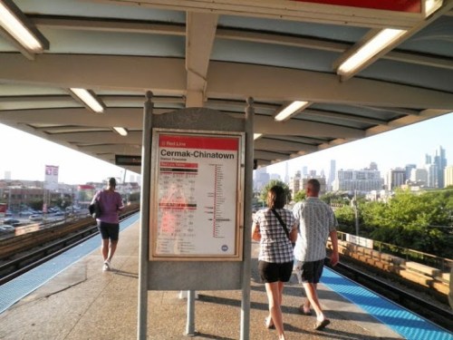 The Cermak-Chinatown Station along the CTA Red Line (prior to the recent reconstruction project). Photo Credit: Steve Y.