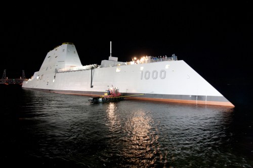Speaking of destroyers, this is one of the US Navy's newest  Zumwalt-class destroyers. There will be three of these ships initially, but the US Navy hopes to have more in the fleet in the not-so-distant future. Photo credit: US Navy/General Dynamics.