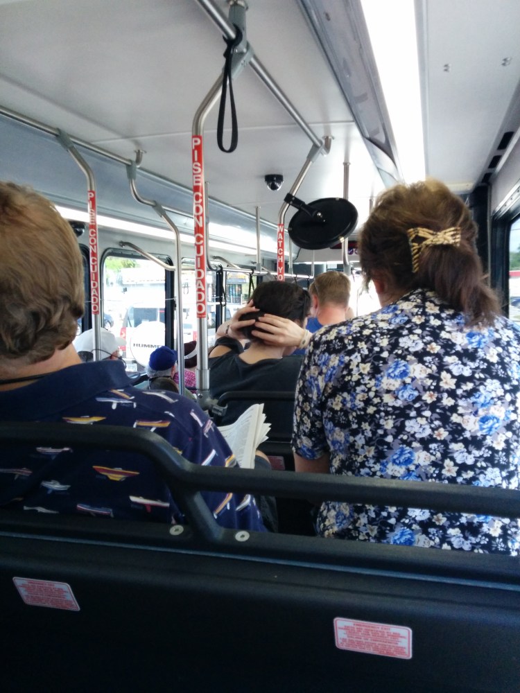 Many buses were at or near standing room only. Photo Credit: HARTride 2012, March, 2014.