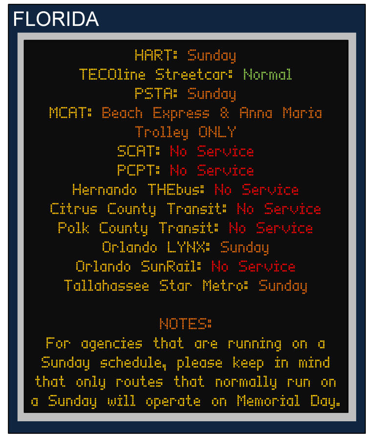 Memorial Day 2015 FL