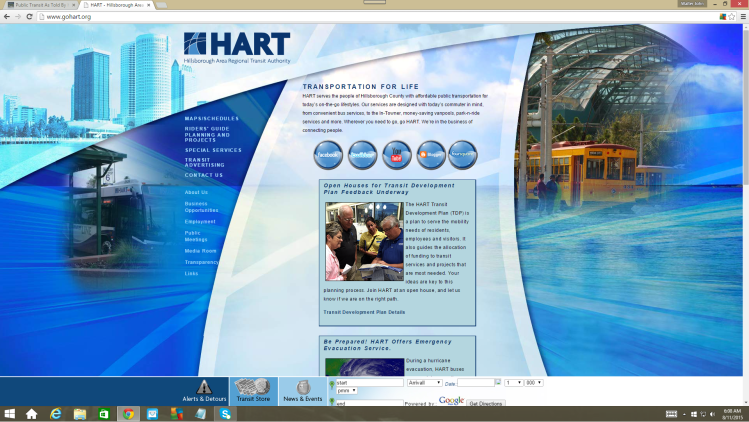 The current HART website, launched December 31, 2008.