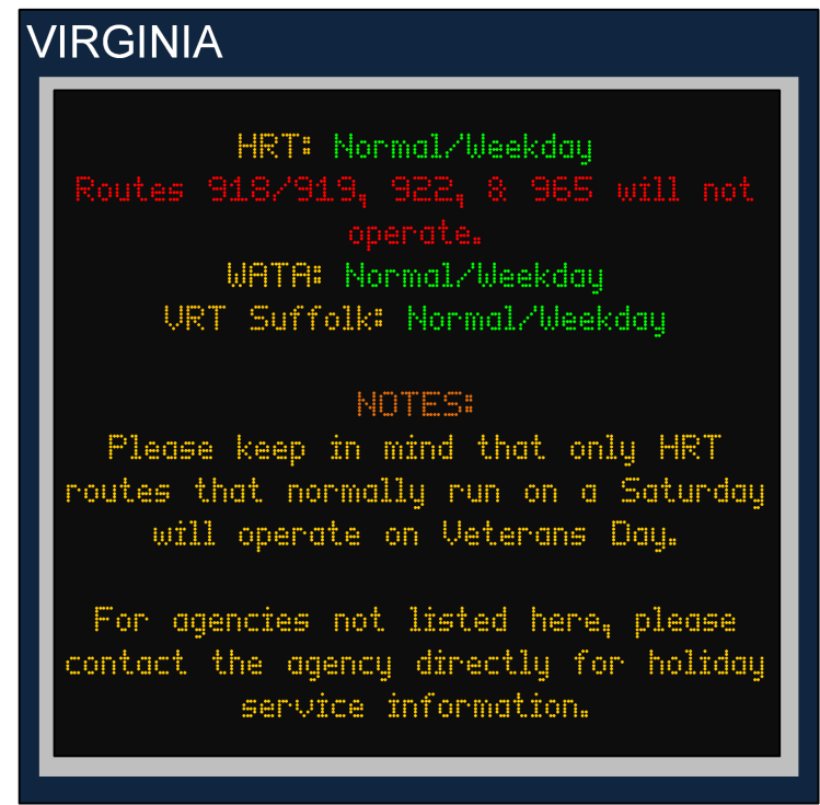 Veterans Day 2015 Virginia Services