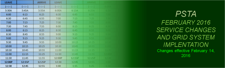 PSTA February 2016 Service Changes Banner 2