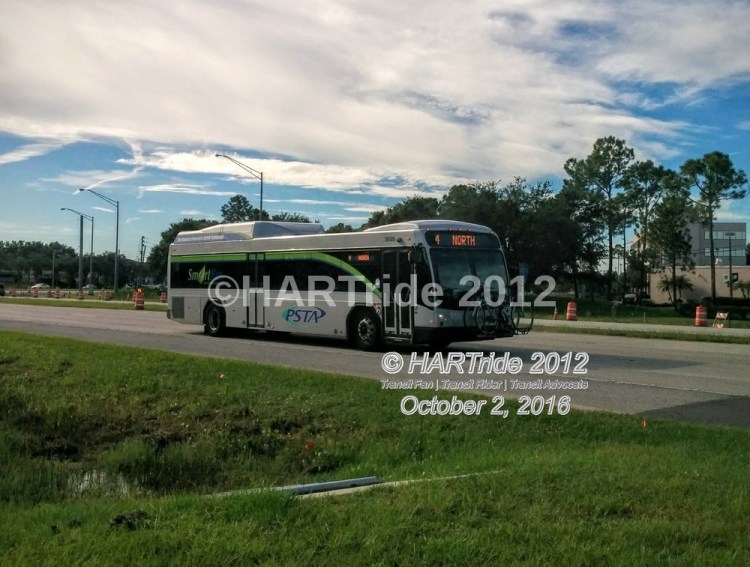 #15105 travels northbound on Roosevelt Blvd N, towards the 34th St Transfer Center (PSTA Facility).