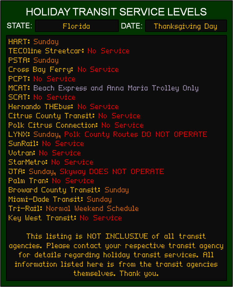 thanksgiving-fl-transit-service-levels